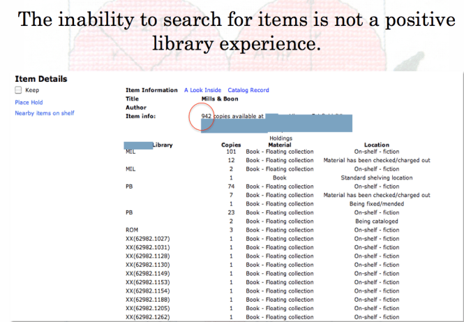 One record/Many items