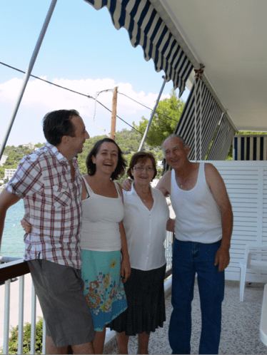 John, Vassiliki, Vassiliki and John - my husband and I with my uncle and aunt namesakes :)