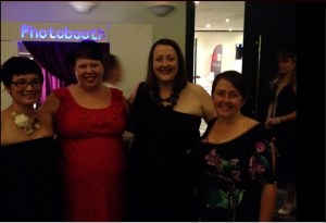With Kat Mayo, Kate Cuthbert and Adele Walsh at ARRC2015 Flickr user// Bookthingo