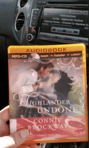 Photo of the audiobook cover for Highlander Undone by Connie Brockway.