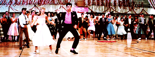 Grease dancing scene at the school dance