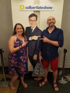 John, Stephen Colbert and me