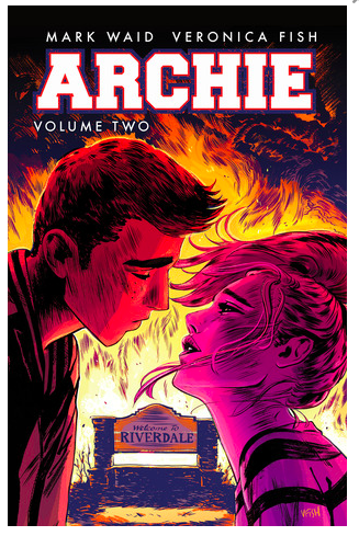 Archie Andrew's book cover. Angsty and moody with Archie and Betty in a near kiss